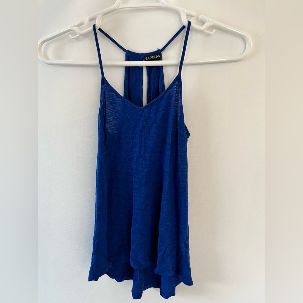 Express Blue Tank Top Blouse Top